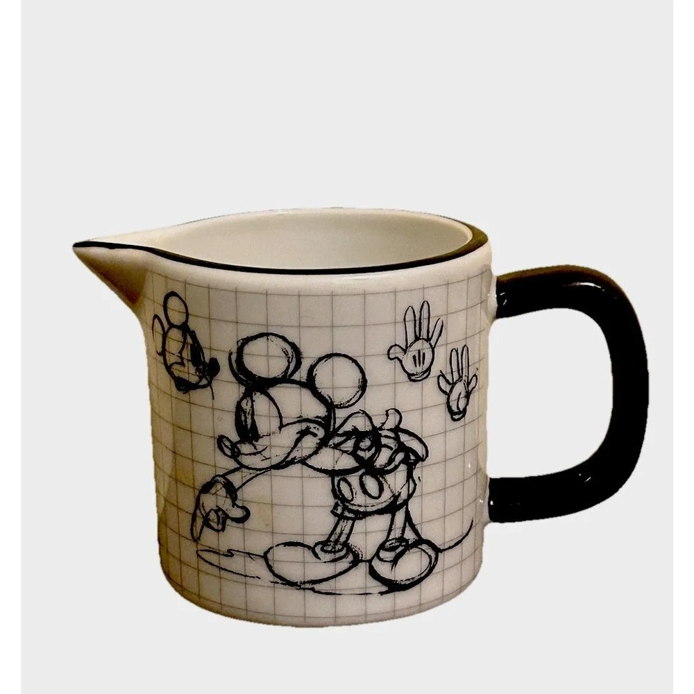 Disney Sketchbook Mickey Mouse Covered Sugar Bowl and Creamer Set‎